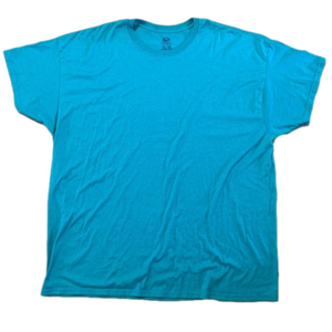 Fruit Of The Loom Mens Aqua Blue Turquoise Short Sleeve Tshirt Size 2X